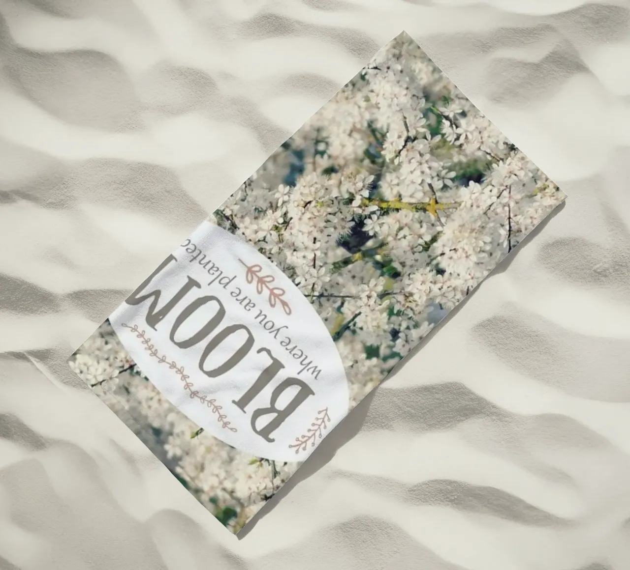 Bloom Where beach towel by Robin Delean