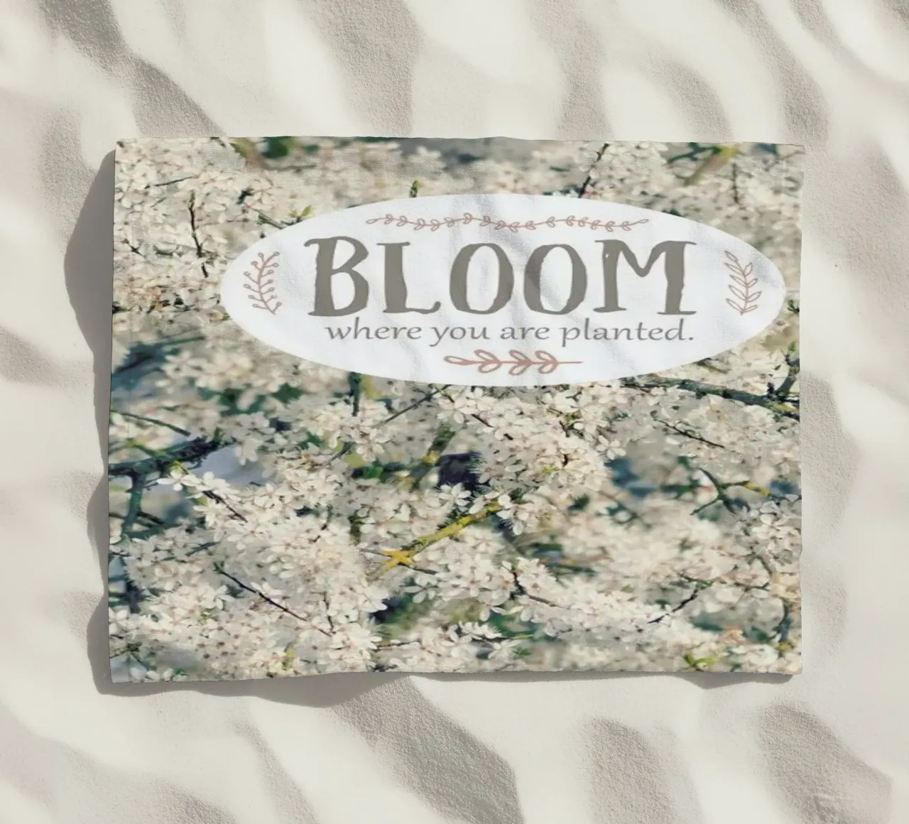 Bloom Where beach towel by Robin Delean