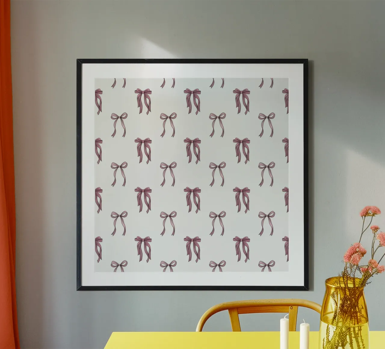 Coquette Bow pattern poster da Vivi Nicolin