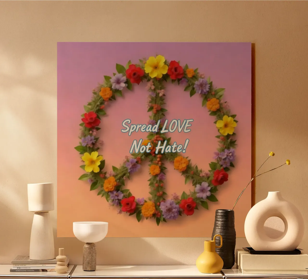 Spread Love - Not Hate plexiglass da livingyourway
