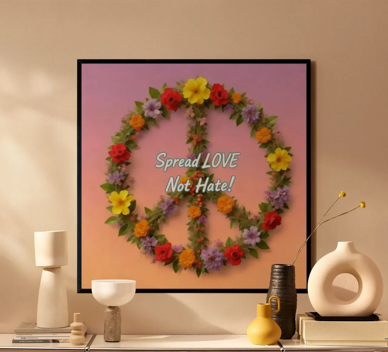 Spread Love - Not Hate poster da livingyourway