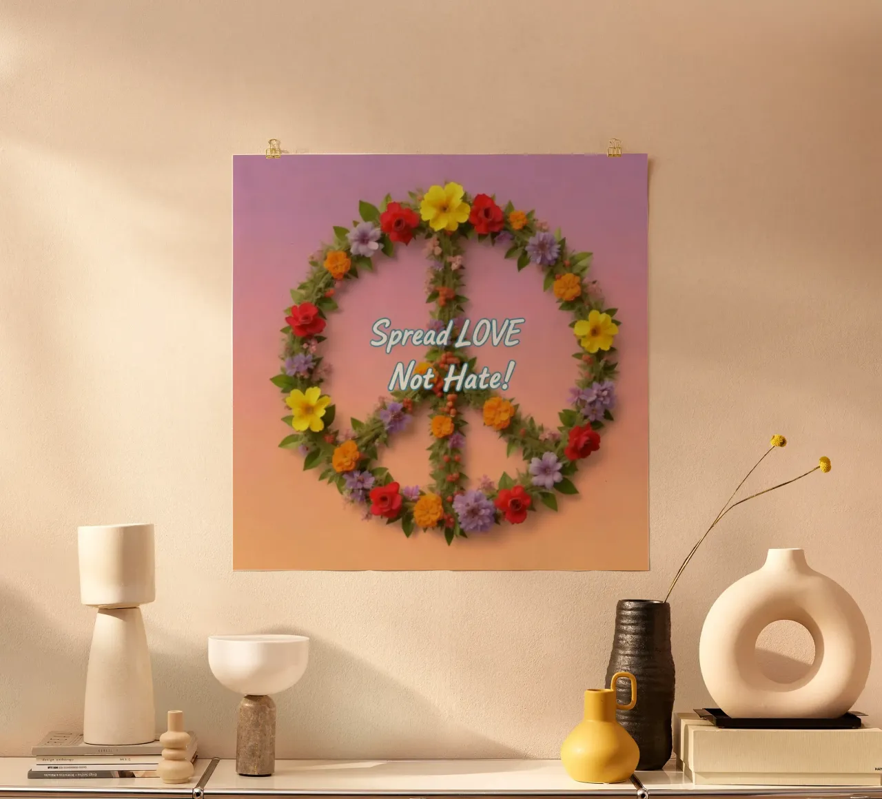 Spread Love - Not Hate poster da livingyourway