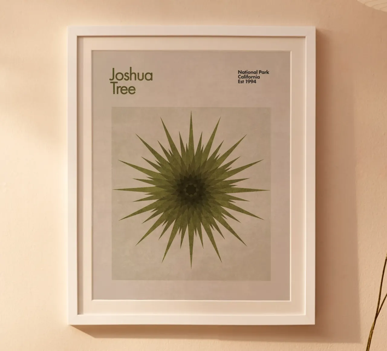 Albero di Giosuè poster con telaio in alluminio da Emel Tunaboylu