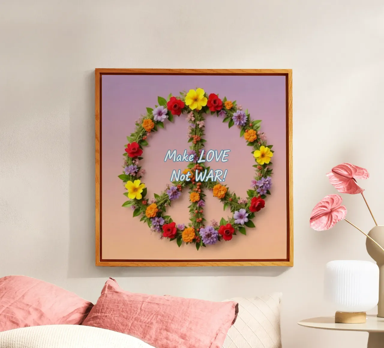 Make Love NOT War! plexiglass da livingyourway