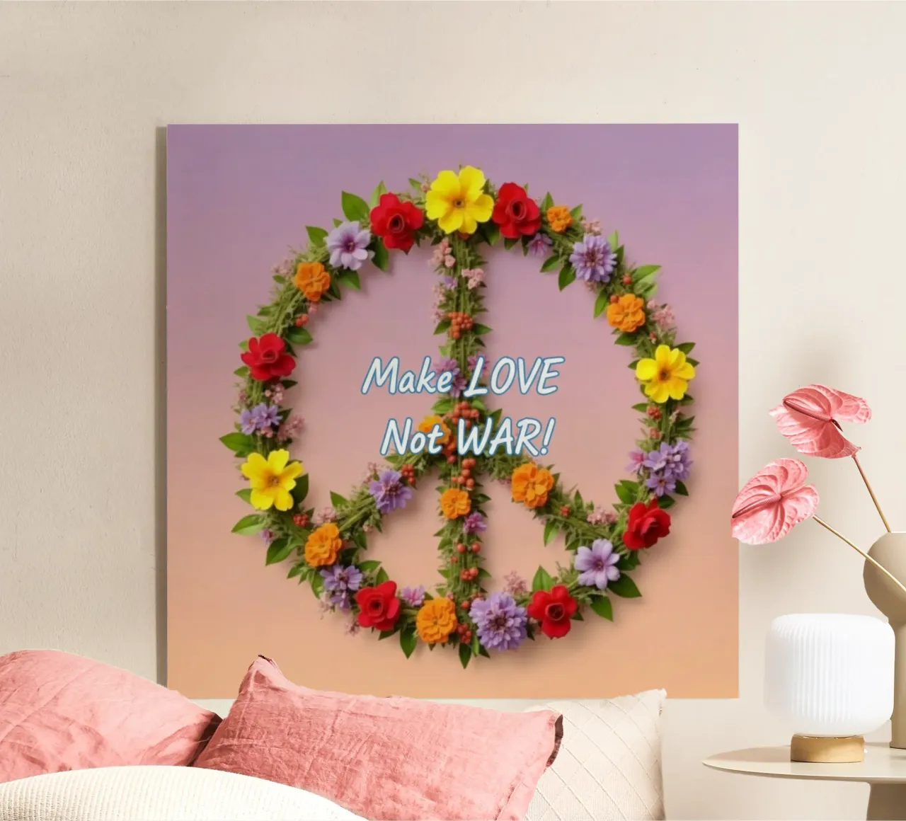 Make Love NOT War! plexiglass da livingyourway
