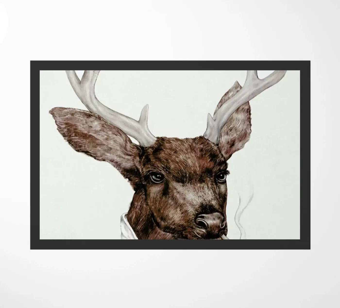 Smoking Deer doormat by Animal Crew