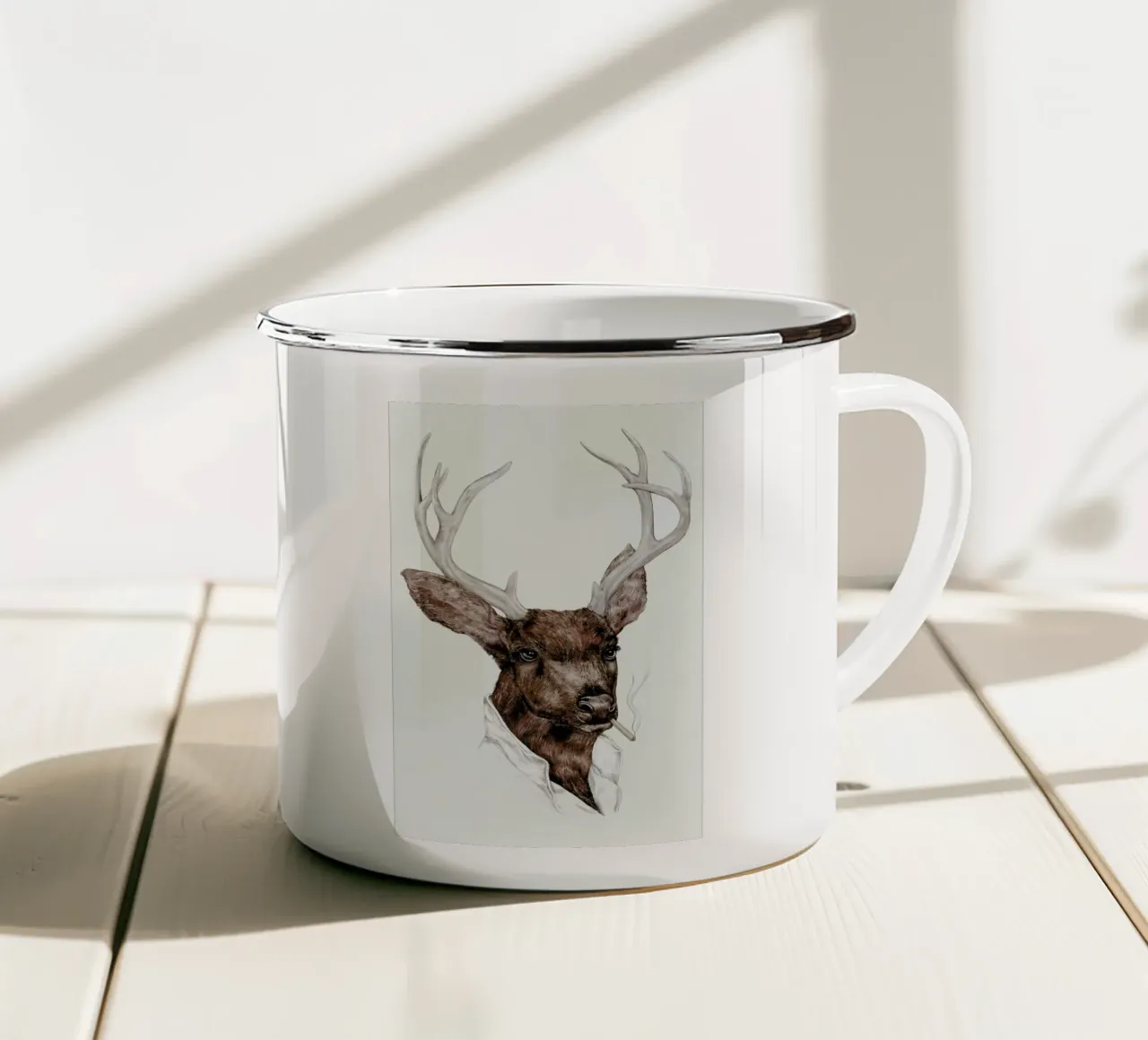 Smoking Deer tazza in smalto da Animal Crew