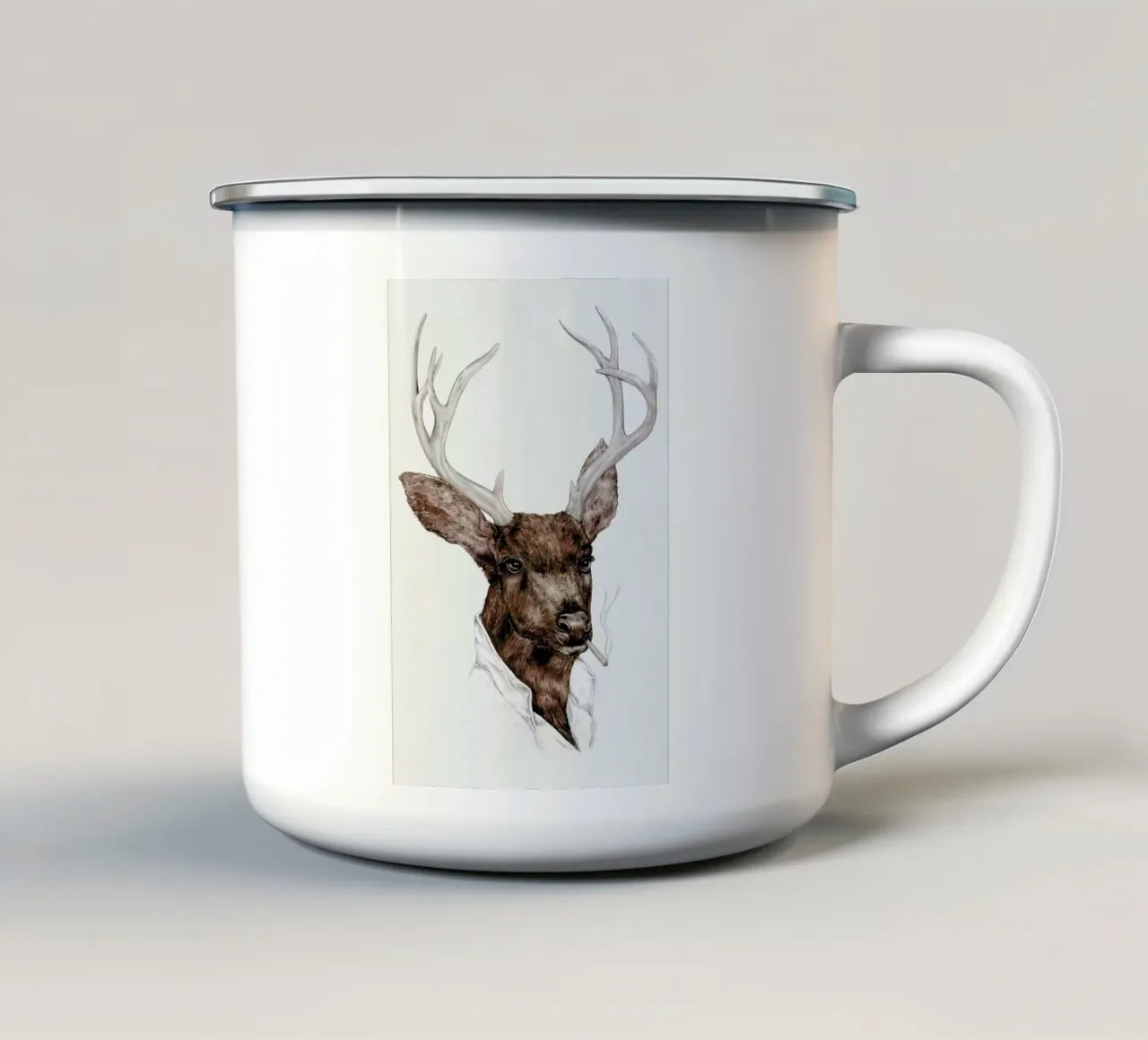 Smoking Deer tazza in smalto da Animal Crew