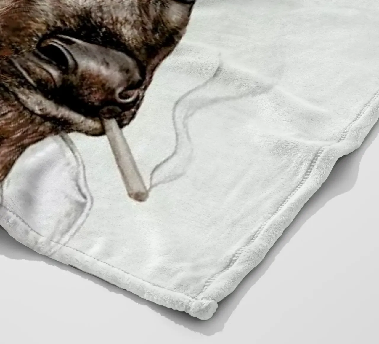 Smoking Deer fleece blanket by Animal Crew