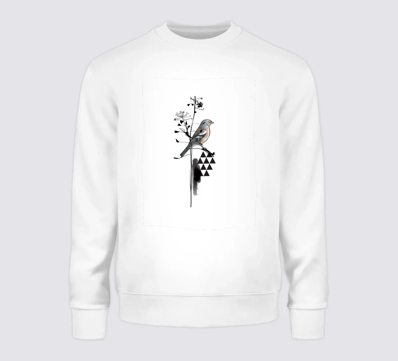 Triángulo y pájaro sudadera de SaraRosenbaum