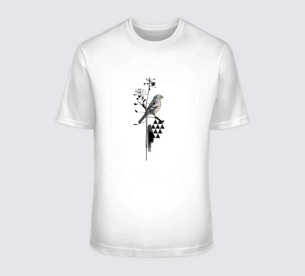 Triangle und Vogel T-Shirt von SaraRosenbaum