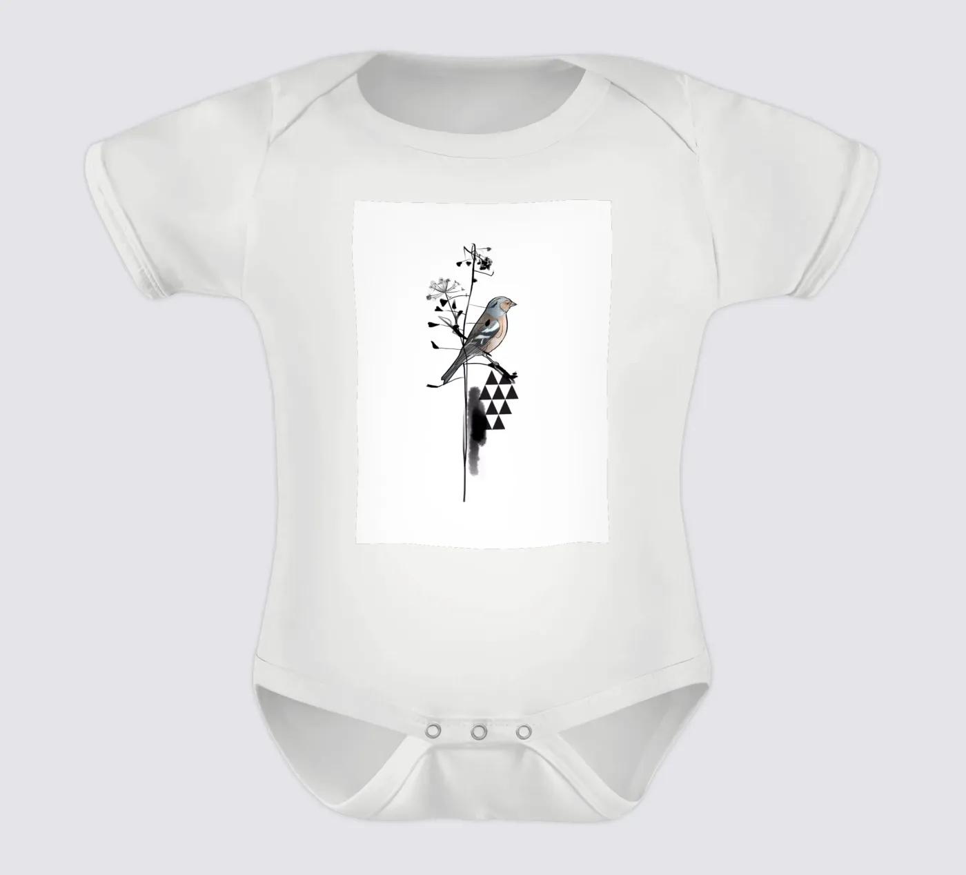 Triangle et oiseau body bébé de Sara Rosenbaum