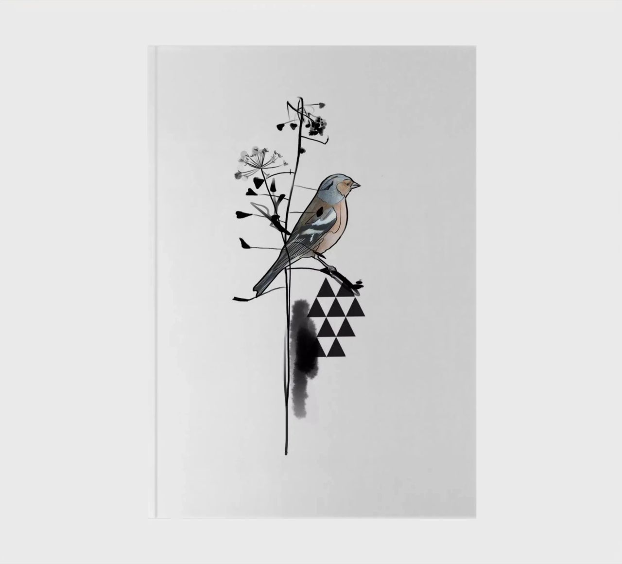 Triangle und Vogel Notizbuch von SaraRosenbaum