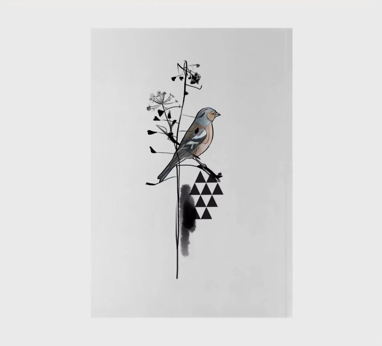 Triangle und Vogel Notizbuch von SaraRosenbaum