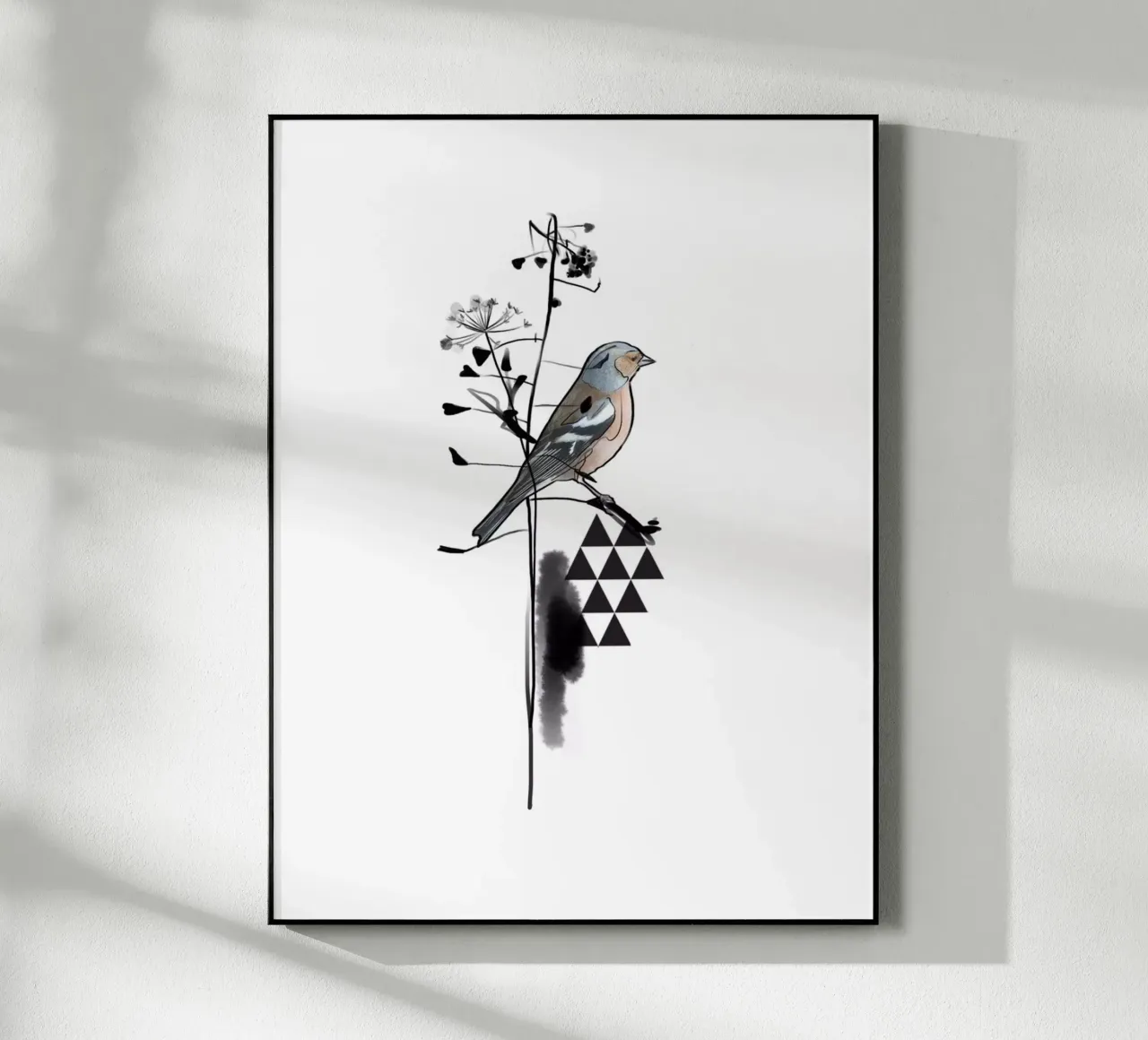 Triangle und Vogel Acryl-Glas von SaraRosenbaum