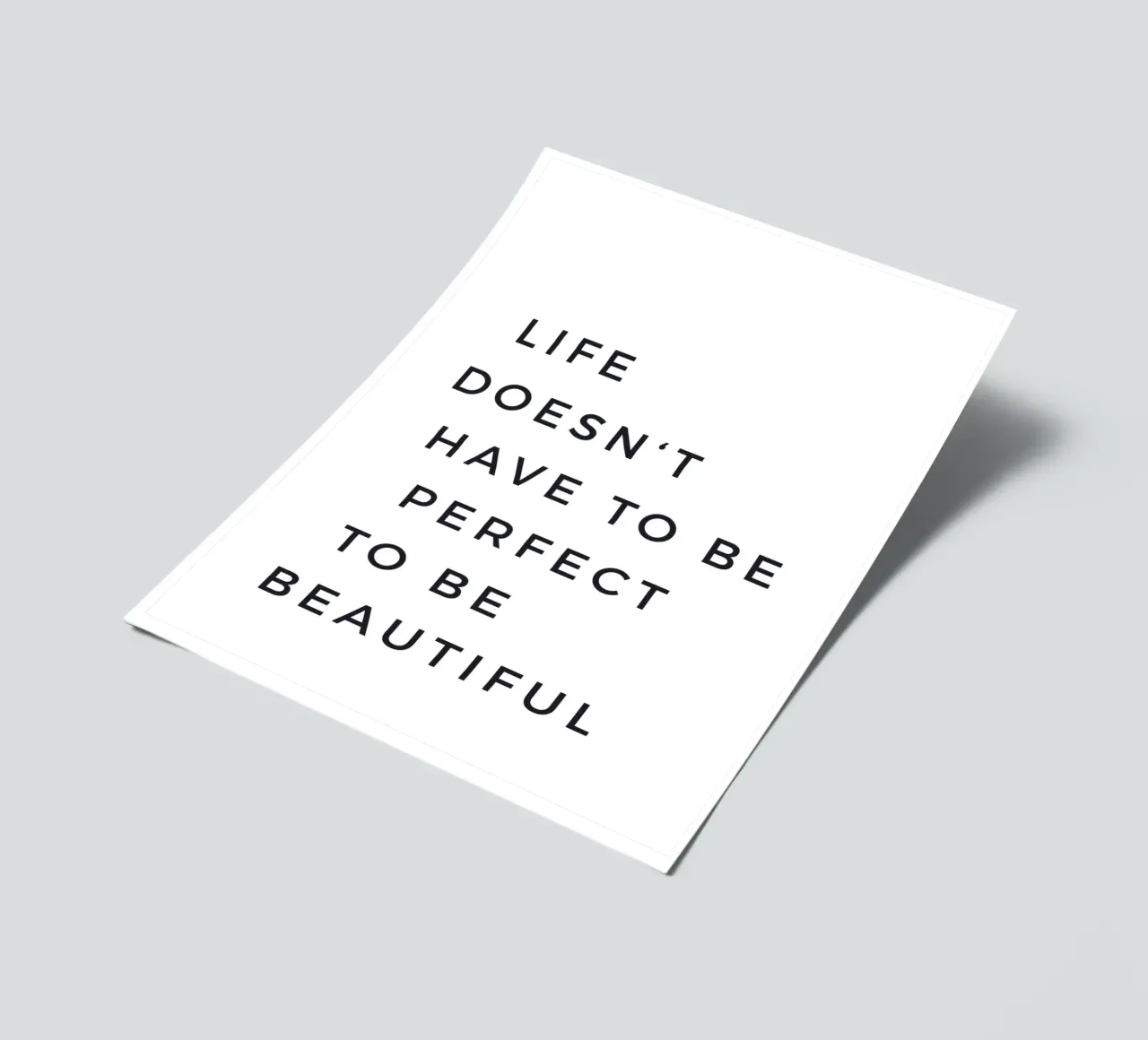 Motivational quote - Beautiful imperfection sticker sheet by Whole©