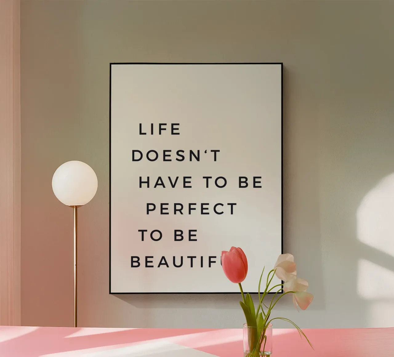 Motiverende citaat - Mooie imperfectie acryl van Whole©