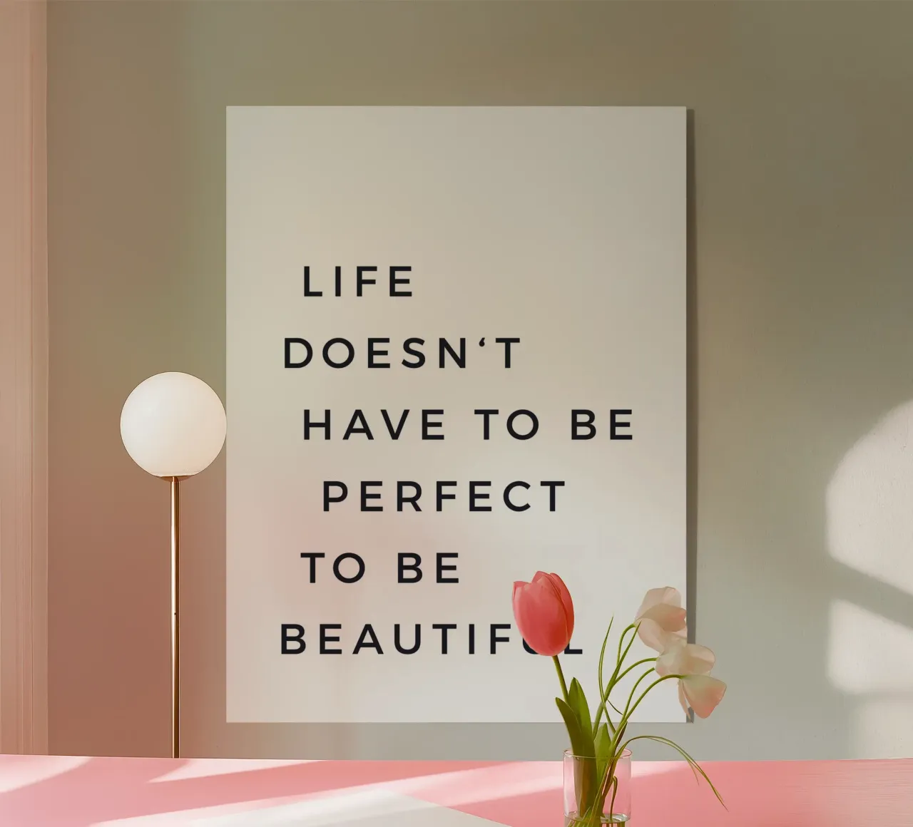 Motiverende citaat - Mooie imperfectie acryl van Whole©