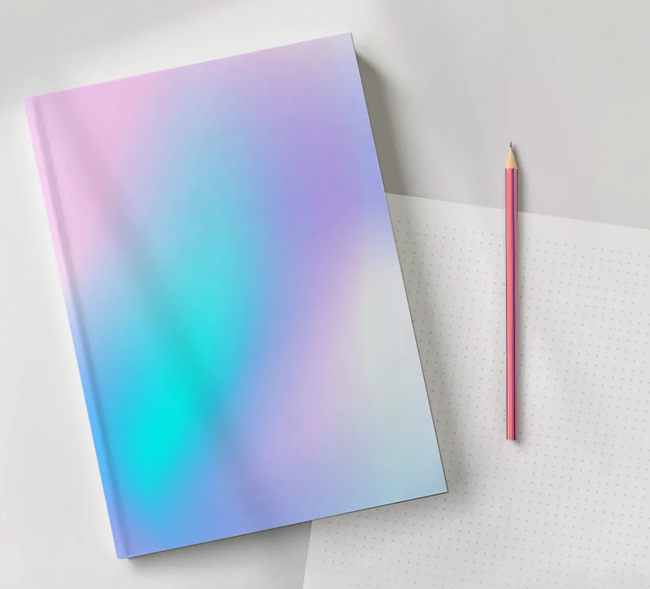 Gradient Wall Art, Aura Print, Spiritual Wall Art notitieboek van Dreamscape