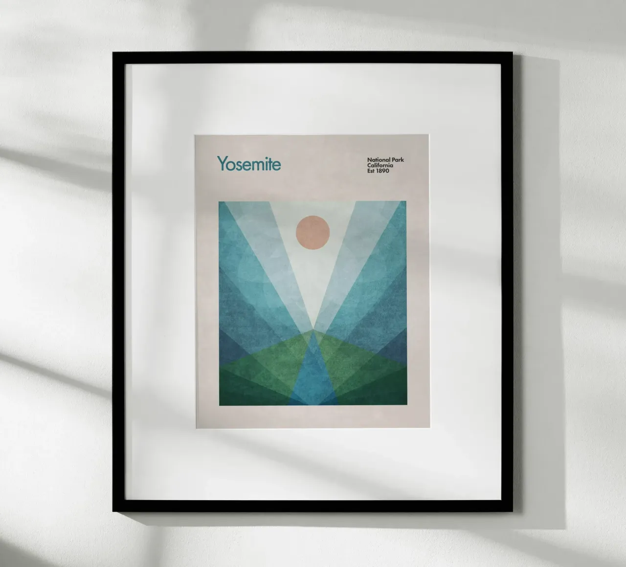 Yosemite poster con telaio in legno da Emel Tunaboylu