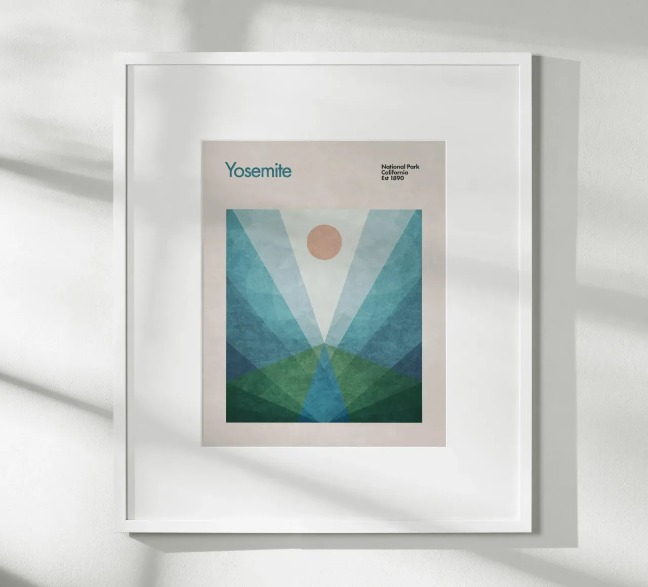 Yosemite poster con telaio in legno da Emel Tunaboylu