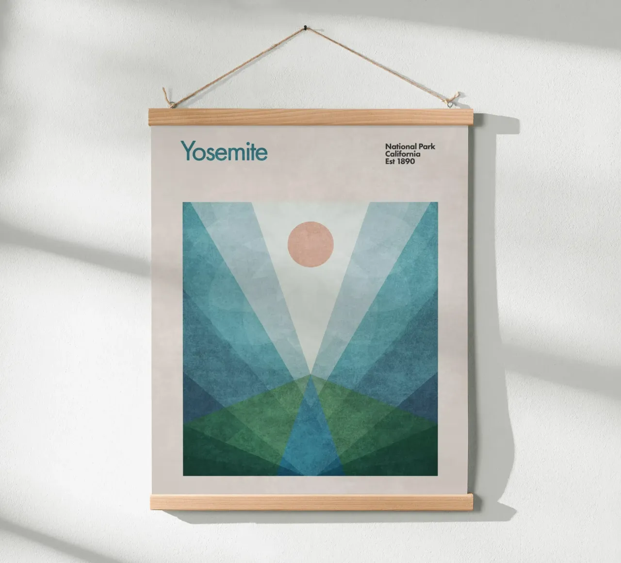 Yosemite poster con telaio in legno da Emel Tunaboylu