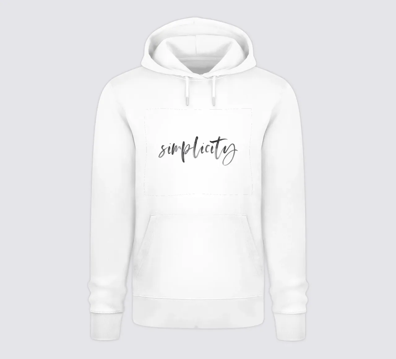 Elegantes Typografie-Design – Simplicity felpa con cappuccio da Whole©
