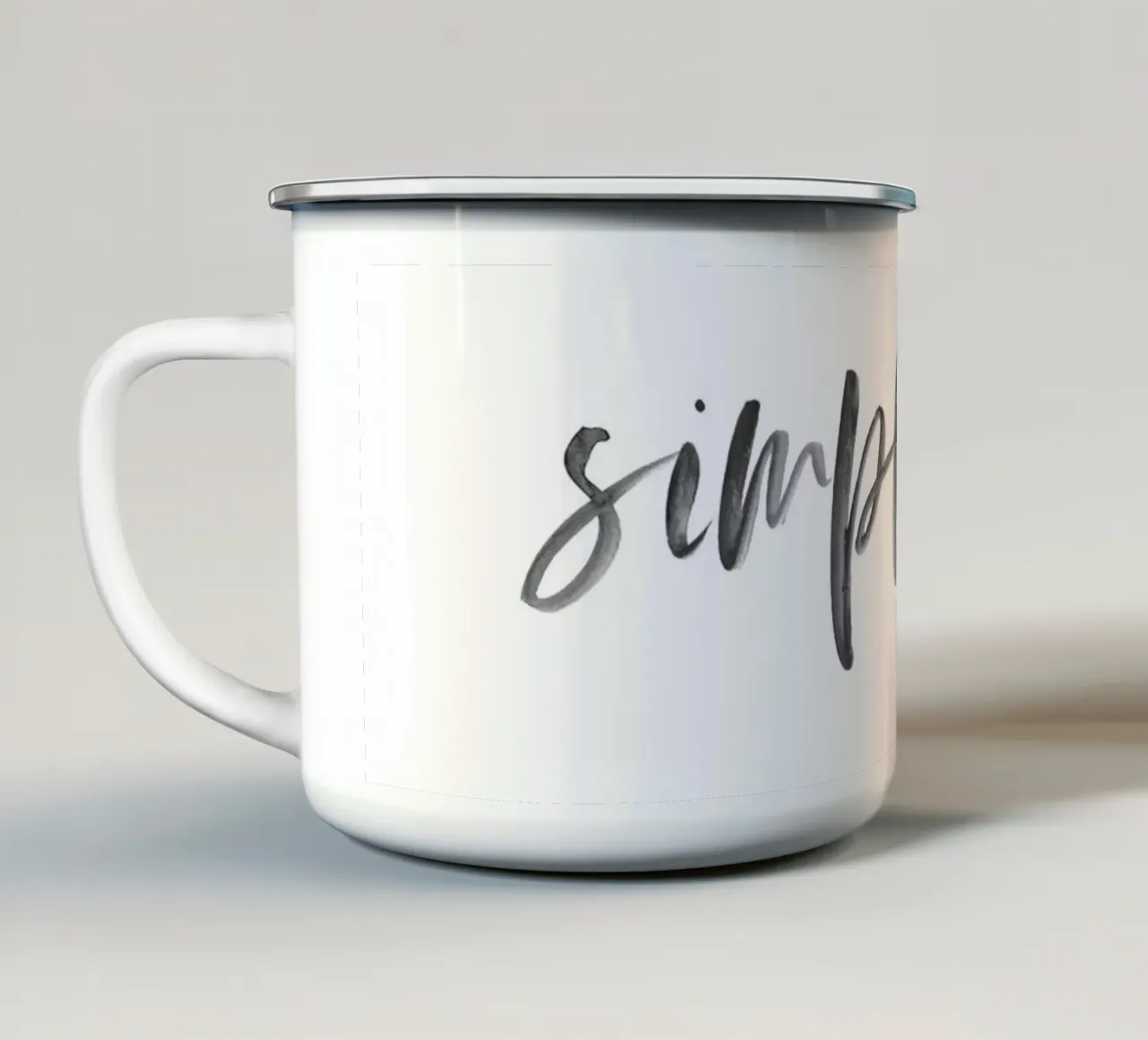 Elegantes Typografie-Design – Simplicity tazza in smalto da Whole©