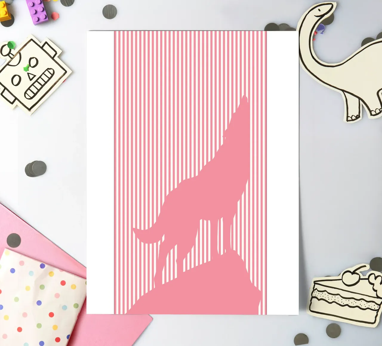 wolf sticker sheet by sunflower