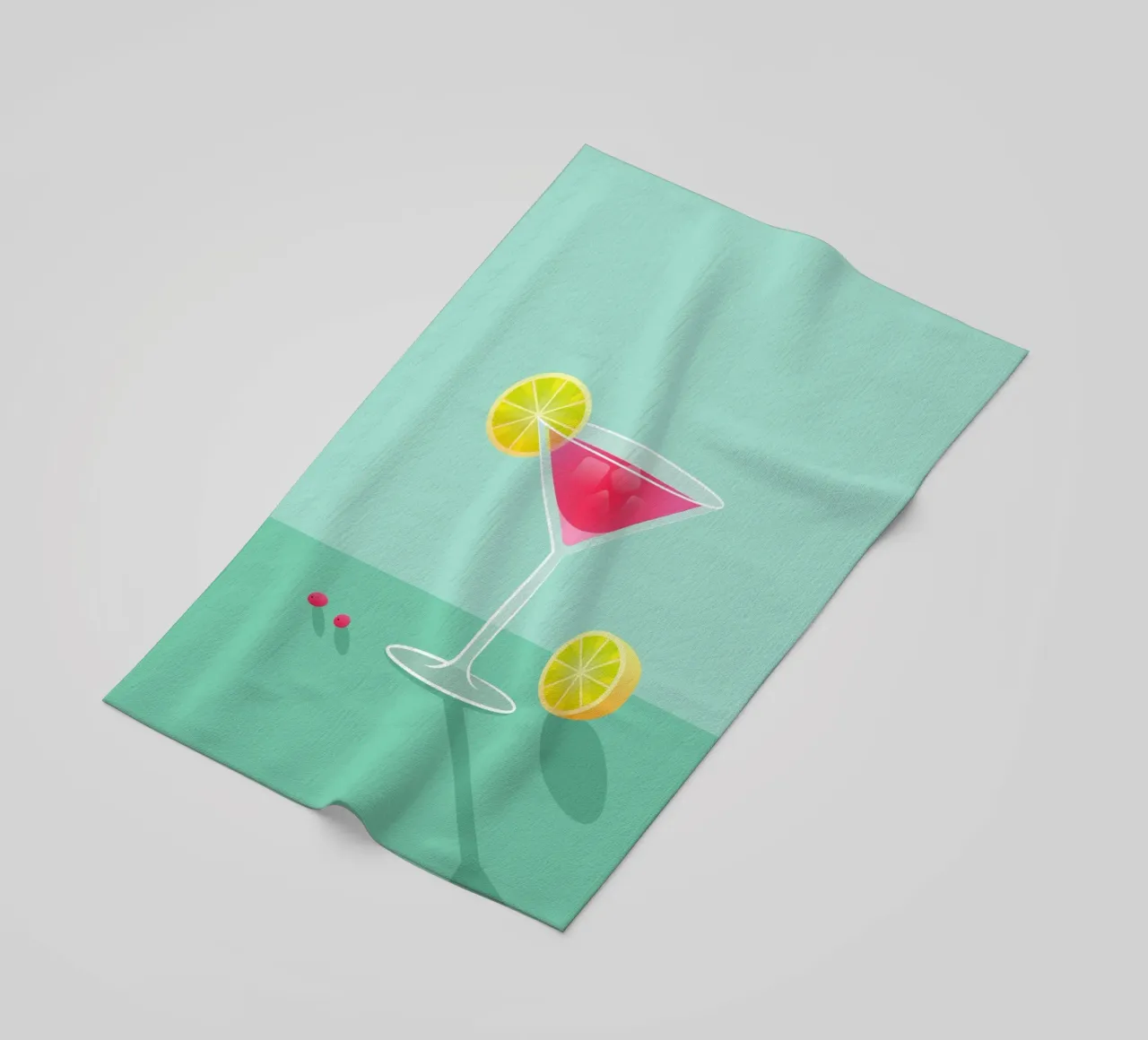 Cosmopolitan Cocktail Series beach towel by Schuhmann Design