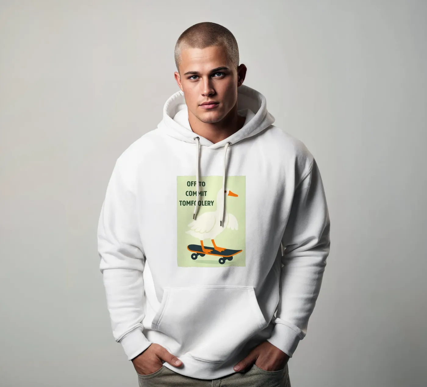 commit tomfoolery duck hoodie van roosses