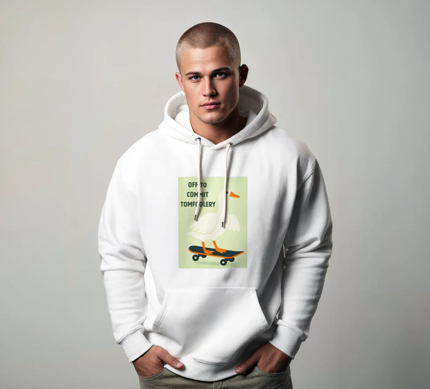 commit tomfoolery duck hoodie van roosses