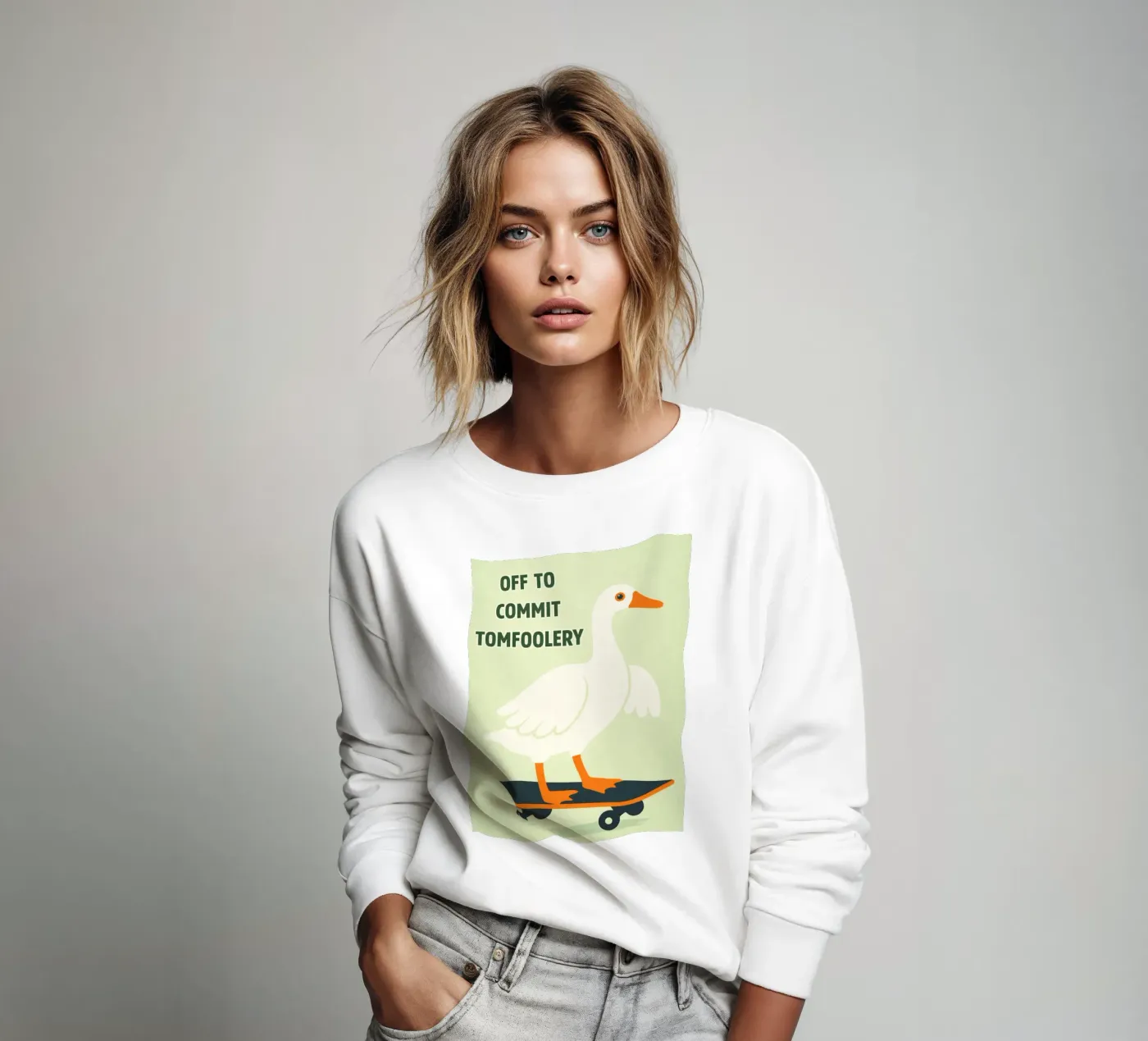 commit tomfoolery duck Sweatshirt von roosses
