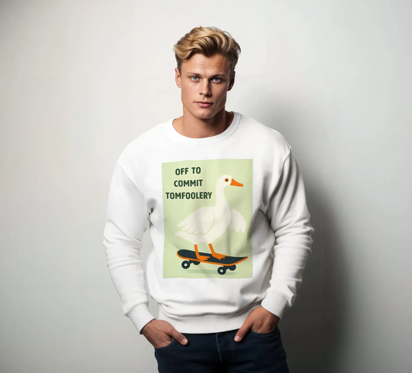 commit tomfoolery duck Sweatshirt von roosses
