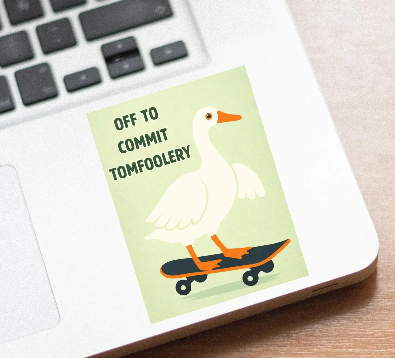 commit tomfoolery duck sticker by roosses