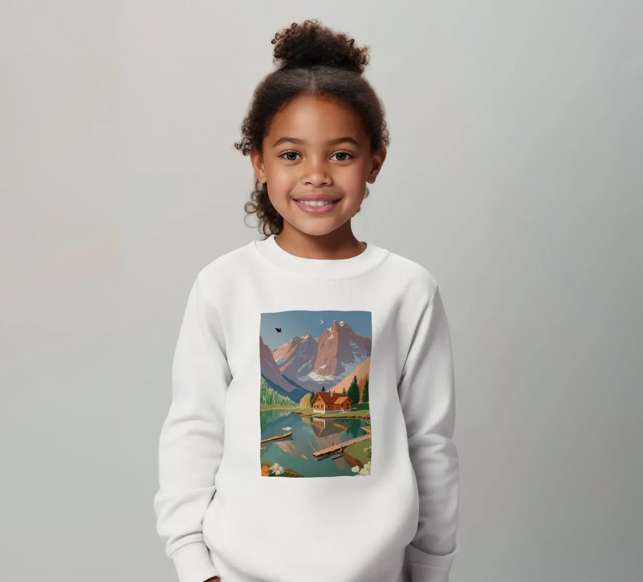Pragser Wildsee: Spring awakening | Werk 1 kids sweatshirt by AlbertKlee