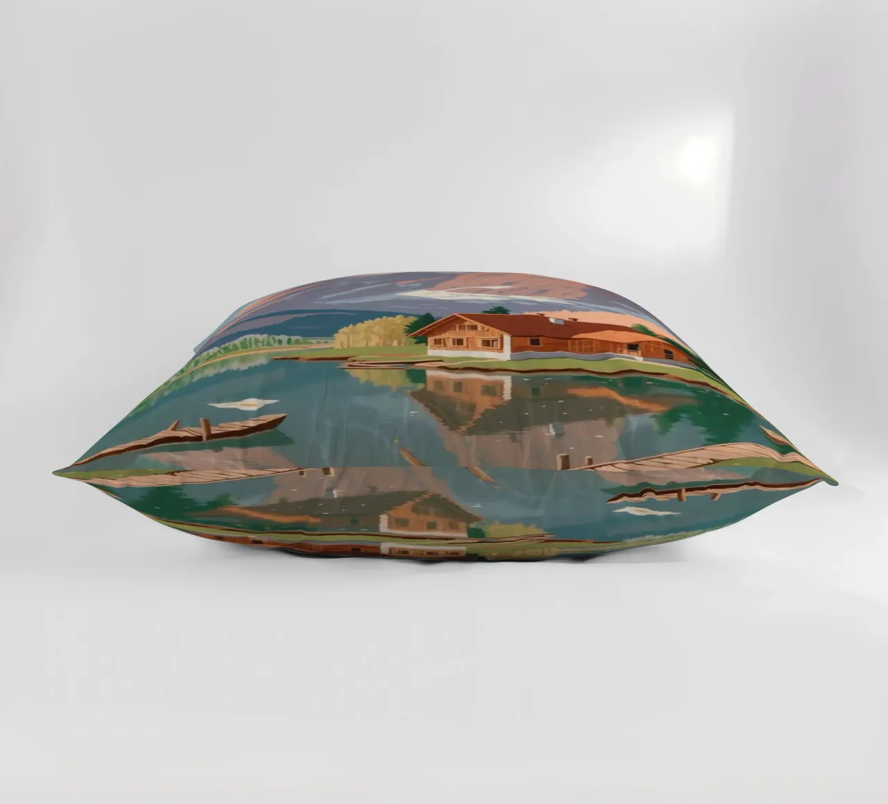 Pragser Wildsee: Spring awakening | Werk 1 decorative cushion by AlbertKlee