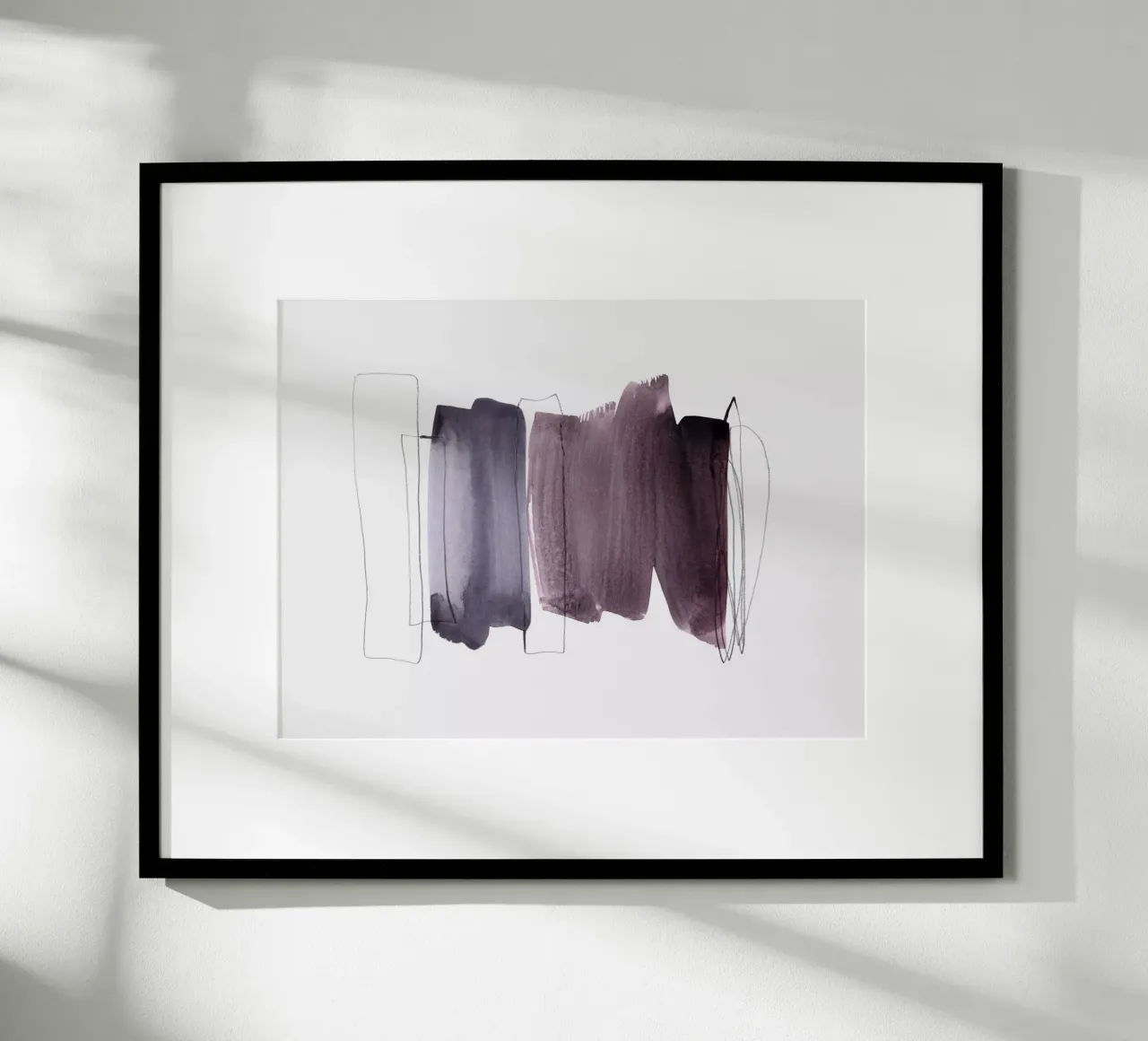minimalism gestural marks plum burgundy carta hahnemühle da IRIS LEHNHARDT FINE ART