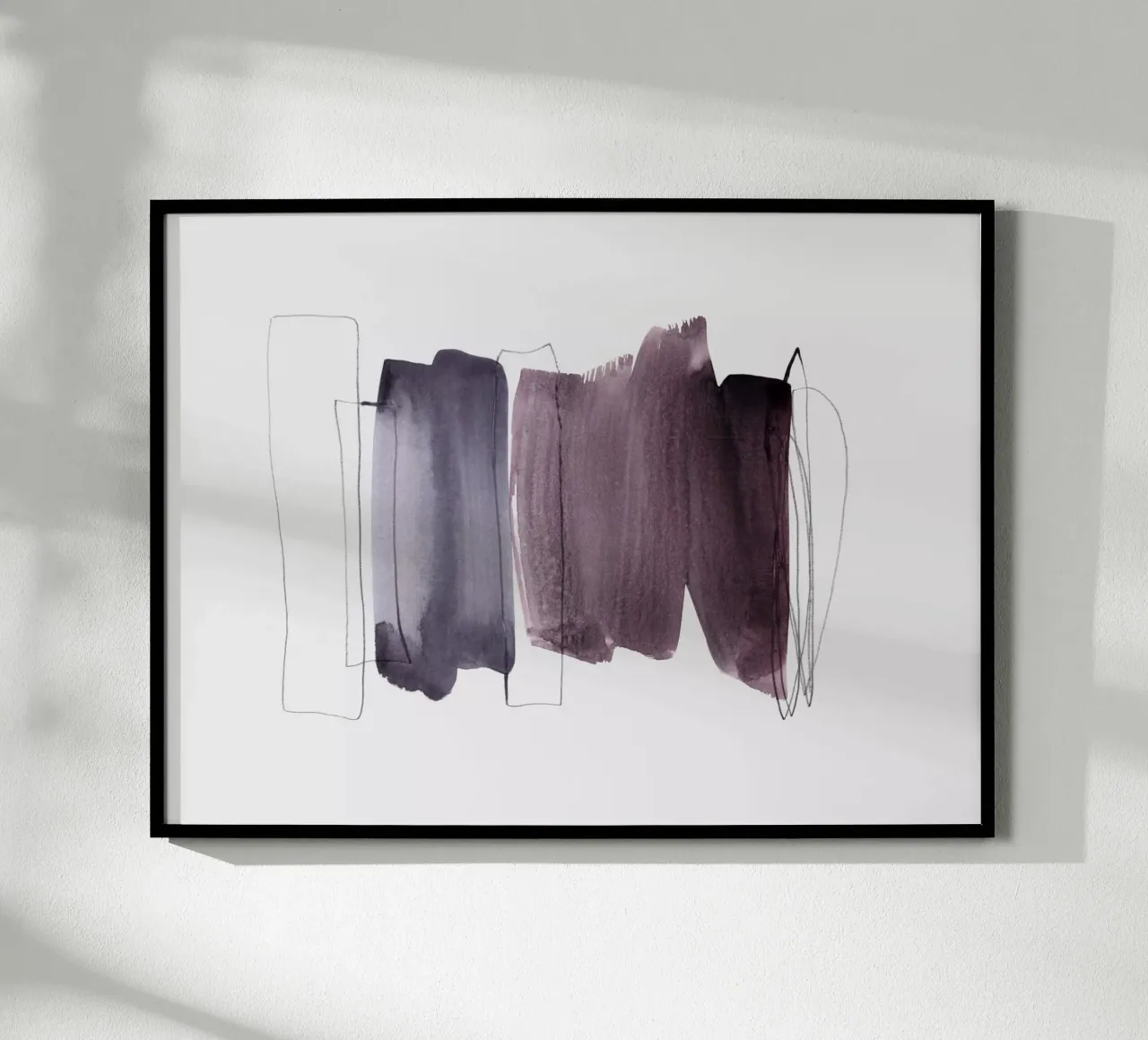 minimalism gestural marks plum burgundy carta hahnemühle da IRIS LEHNHARDT FINE ART