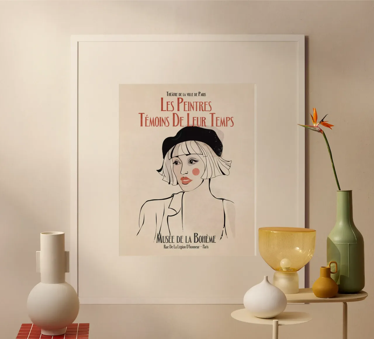 I pittori come testimoni del loro tempo poster con telaio in alluminio da Emel Tunaboylu