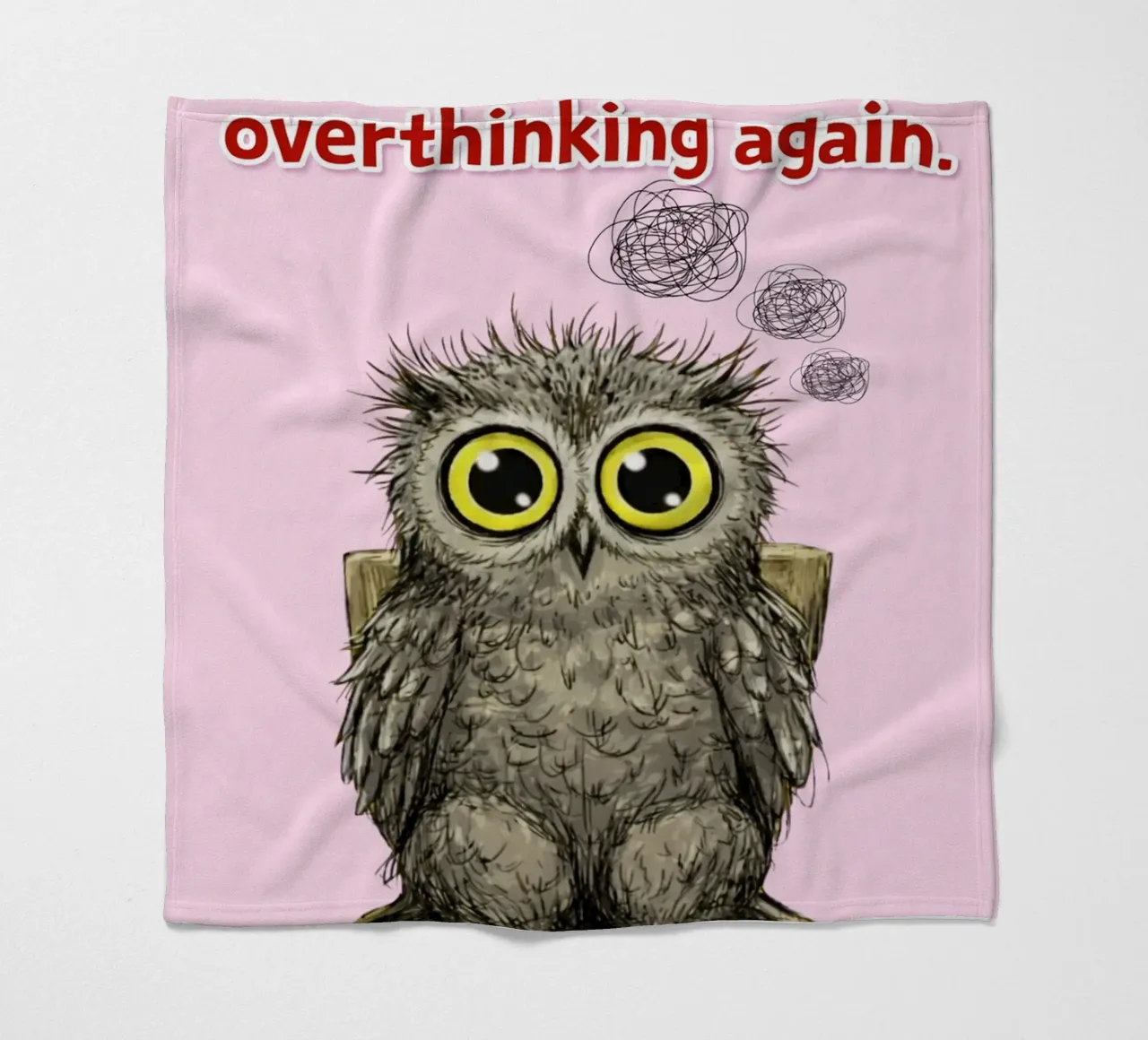 overthinking again fleece blanket by roosses
