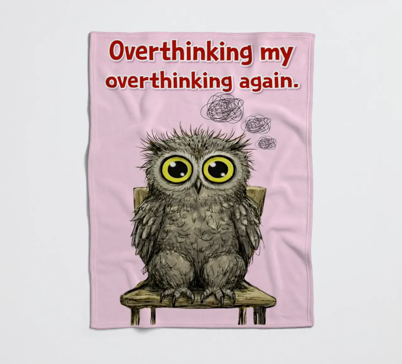 overthinking again fleece blanket by roosses