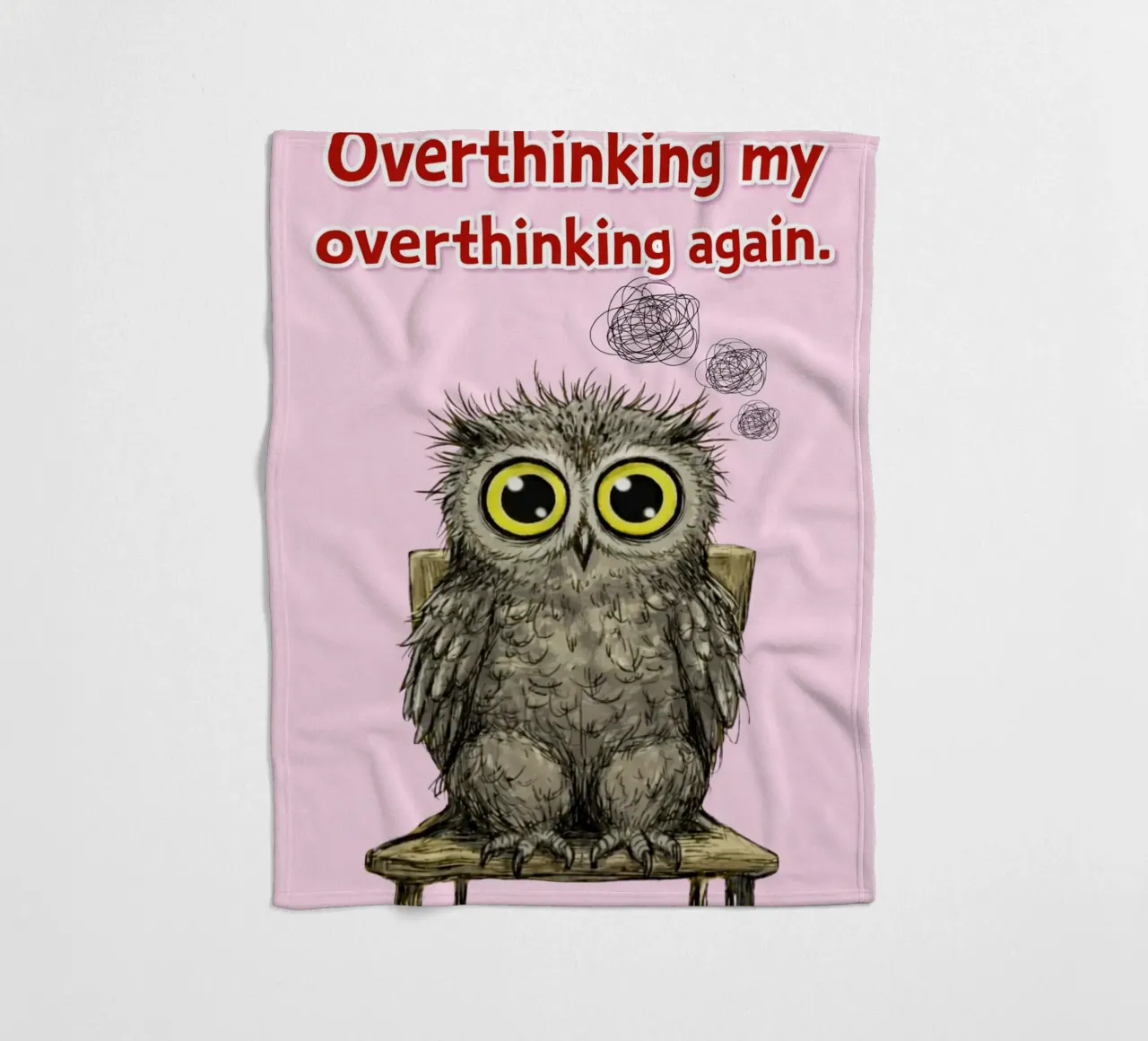 overthinking again fleece blanket by roosses