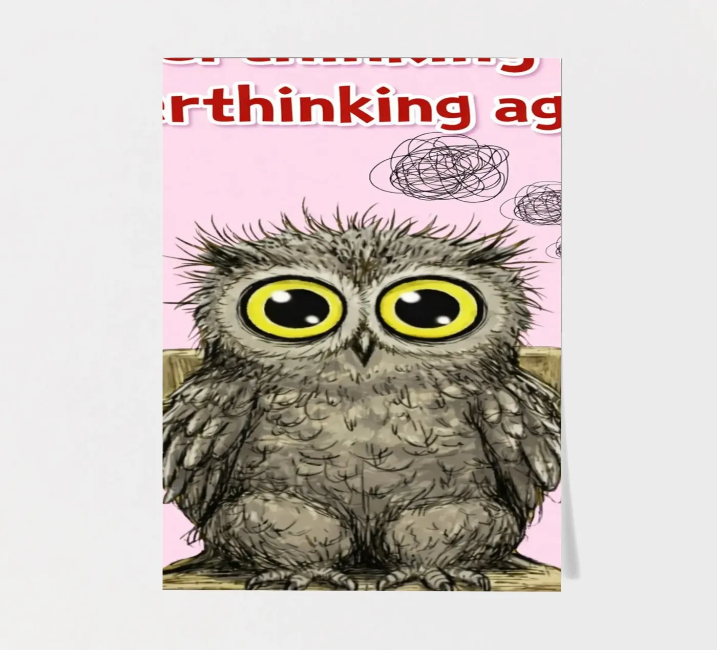 overthinking again sticker sheet by roosses