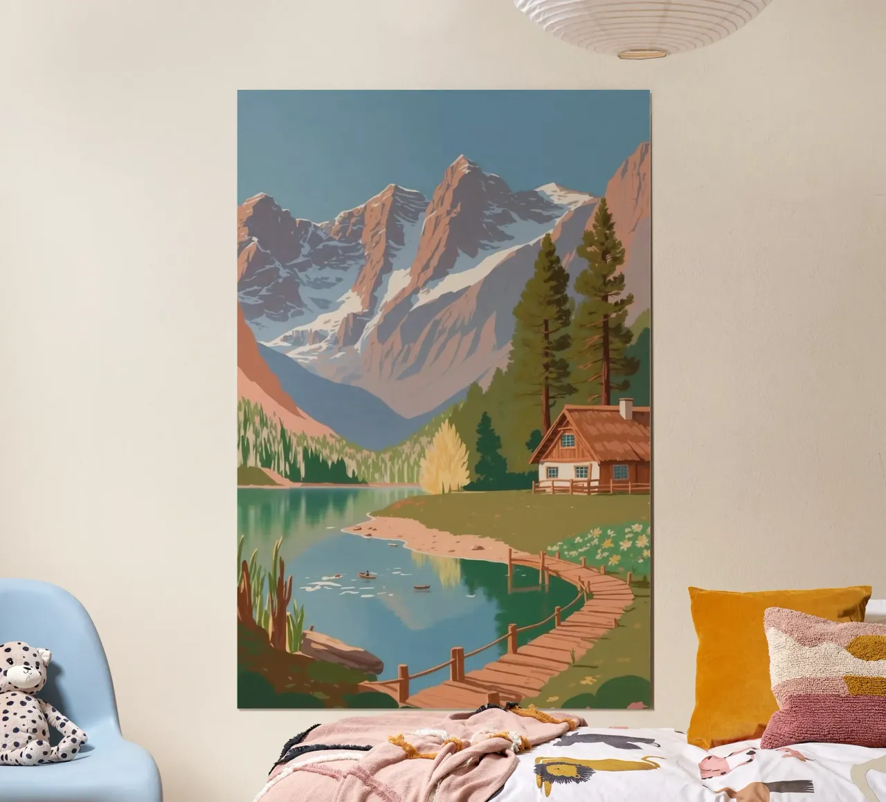 Pragser Wildsee: Erwachender Frühling | Werk 2 Poster mit Holzrahmen von AlbertKlee