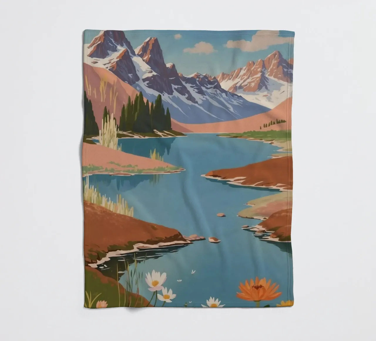 Pragser Wildsee: Spring enchantment | Werk 3 fleece blanket by AlbertKlee
