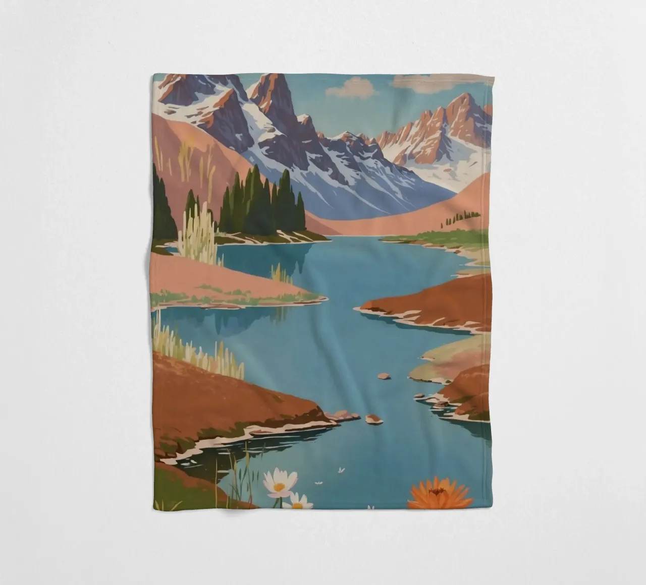 Pragser Wildsee: Spring enchantment | Werk 3 fleece blanket by AlbertKlee