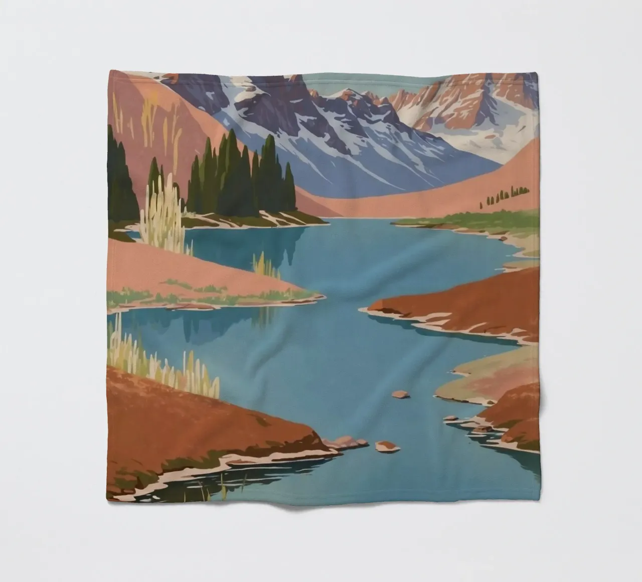 Pragser Wildsee: Spring enchantment | Werk 3 fleece blanket by AlbertKlee