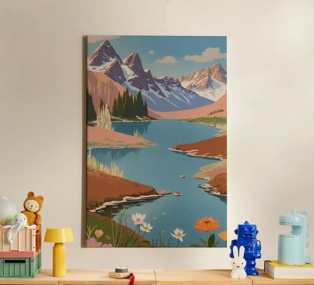 Pragser Wildsee: Spring enchantment | Werk 3 canvas by AlbertKlee