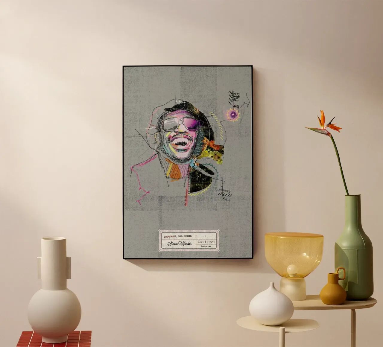 Stevie Portrait plexiglass da Carlos Quitério